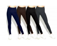2-4-6-12 paia di leggings felpati a vita alta da donna