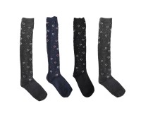 PACK 12 CALZINI DONNA  COTONE LUNGHI INVERNALI TINTA UNITA FANTASIA CUORI GLITTERATI TAGLIA UNICA 35-41 MOD. F952