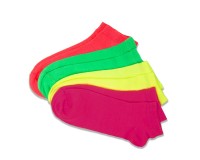 12 O 24 PAIA CALZINI COLLO BASSO IN COTONE COTONE FLUO DONNA Tg 35-40 cod. BD-1125