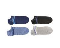 SET 12 CALZINI UOMO COLLO BASSO SPORT IN COTONE FANTASIA RIGA LARGA TAGLIA 40-46 MOD. HM-2050