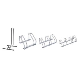 Rastrelliere supporto per parcheggio bici, in acciaio cromato, per pavimento o muro, con pneumatici da 35 a 60mm, 4 modelli disponibili a scelta