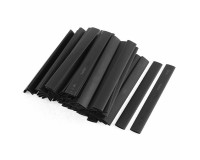  TUBI TERMORESTRINGENTI 10*100 mm  2:1 D:10 d:5mm 30 pezzi nero 
