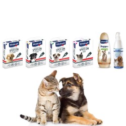 FIPROVIT FIALE SPOT-ON PER CANI O GATTI TRATTAMENTO PER LE INFESTAZIONI DA PULCI E ZECCHE + SHAMPOO o SPRAY LOZIONE A SECCO