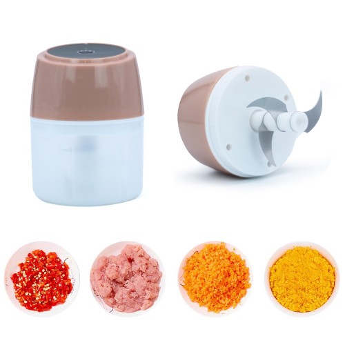 MINI TRITATUTTO TRITA CIBO AGLIO SPEZIE CARNE CON RICARICA USB_2355